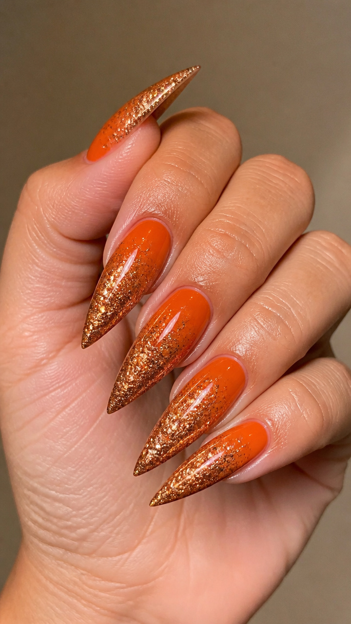 Pumpkin Spice Glitter Gradient