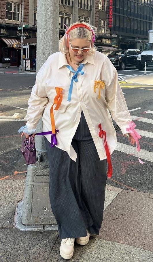 Ribbon-Adorned Shirt