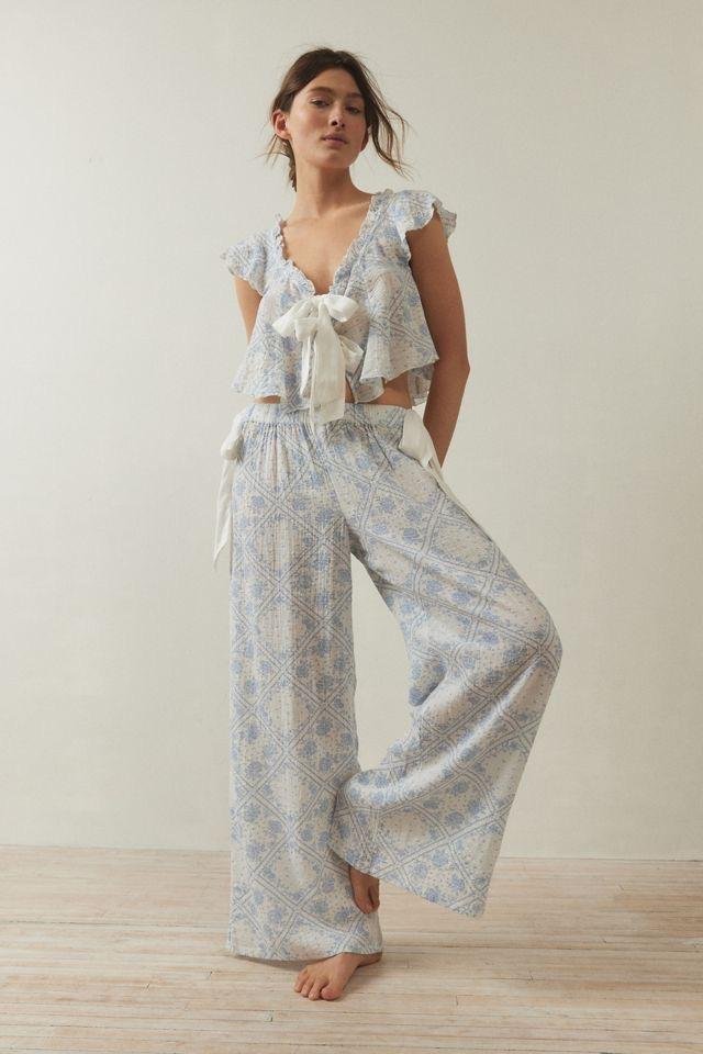 Ruffled porcelain print set
