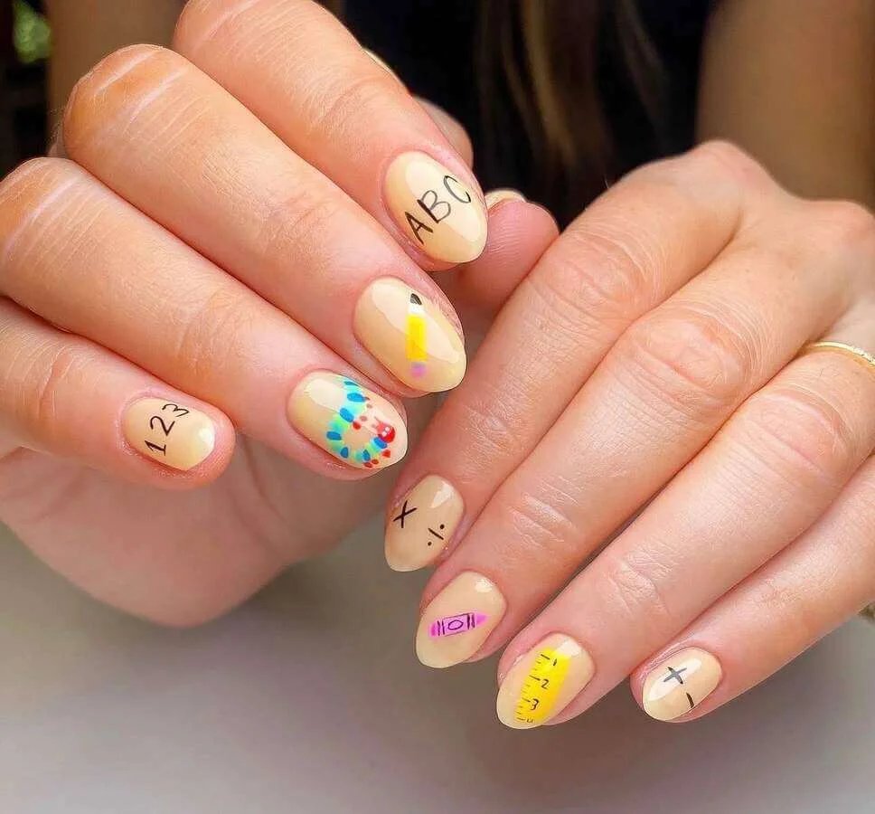 School Supplies Nails