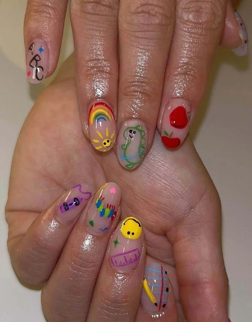 School Supplies Nails