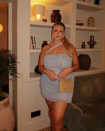 Soft blue mini dress
