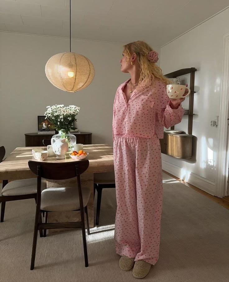 Soft pink loungewear set