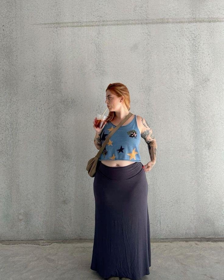 Starry Tank, Flowy Skirt