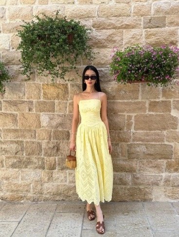 Strapless Eyelet Maxi