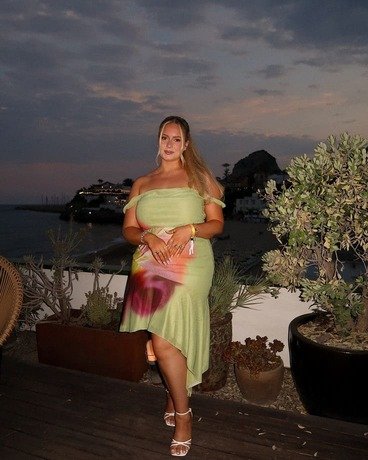Sunset Lime Satin Dress