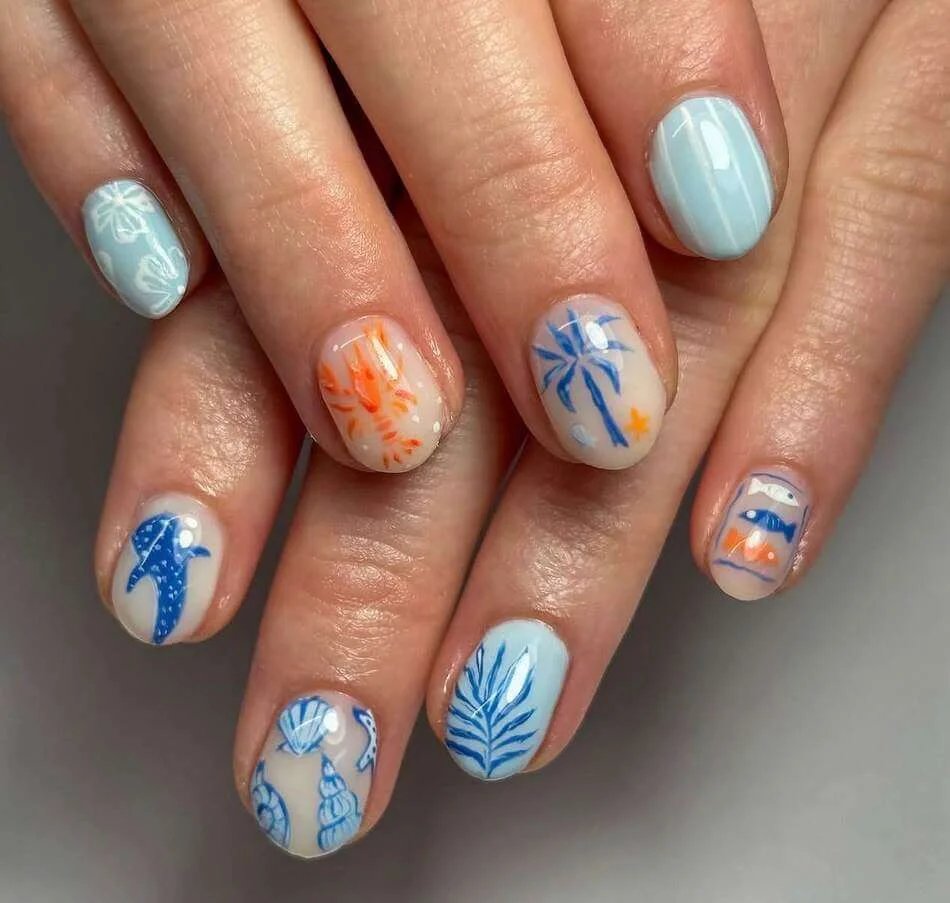 Tropical Beach Nails