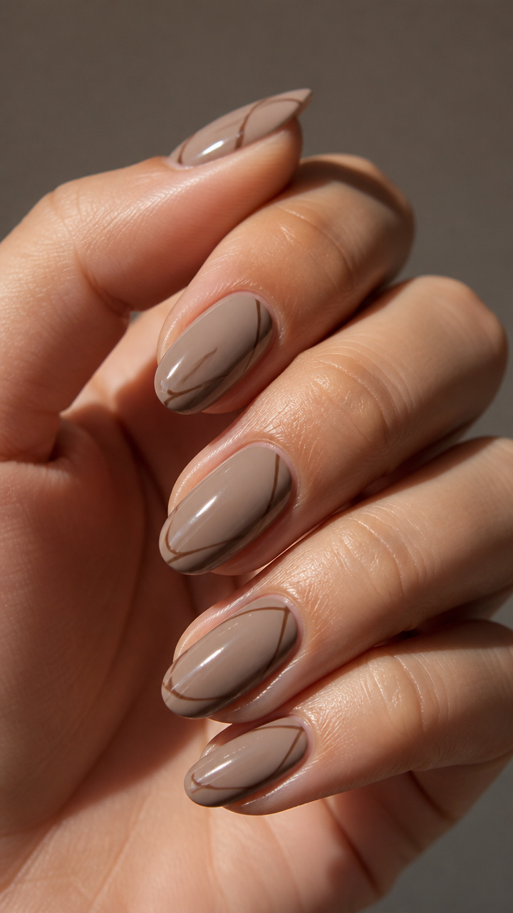 Warm Taupe Minimalist Lines