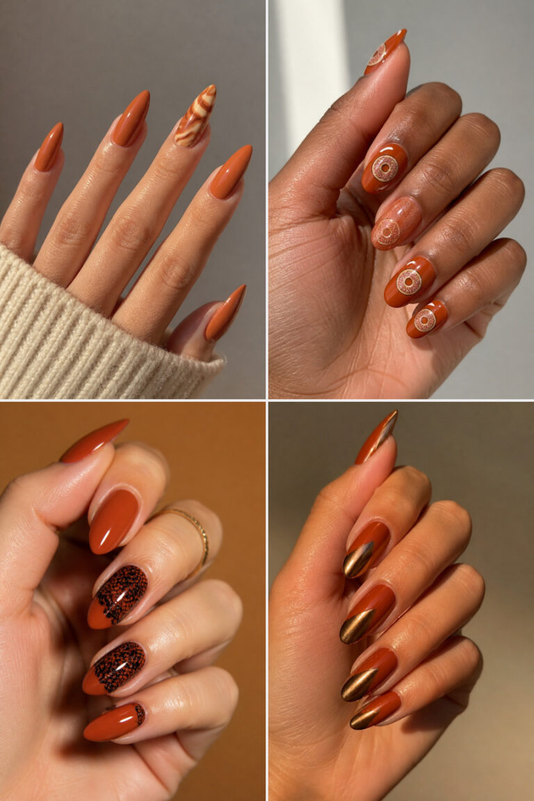 20 Burnt Orange Fall Nail Ideas