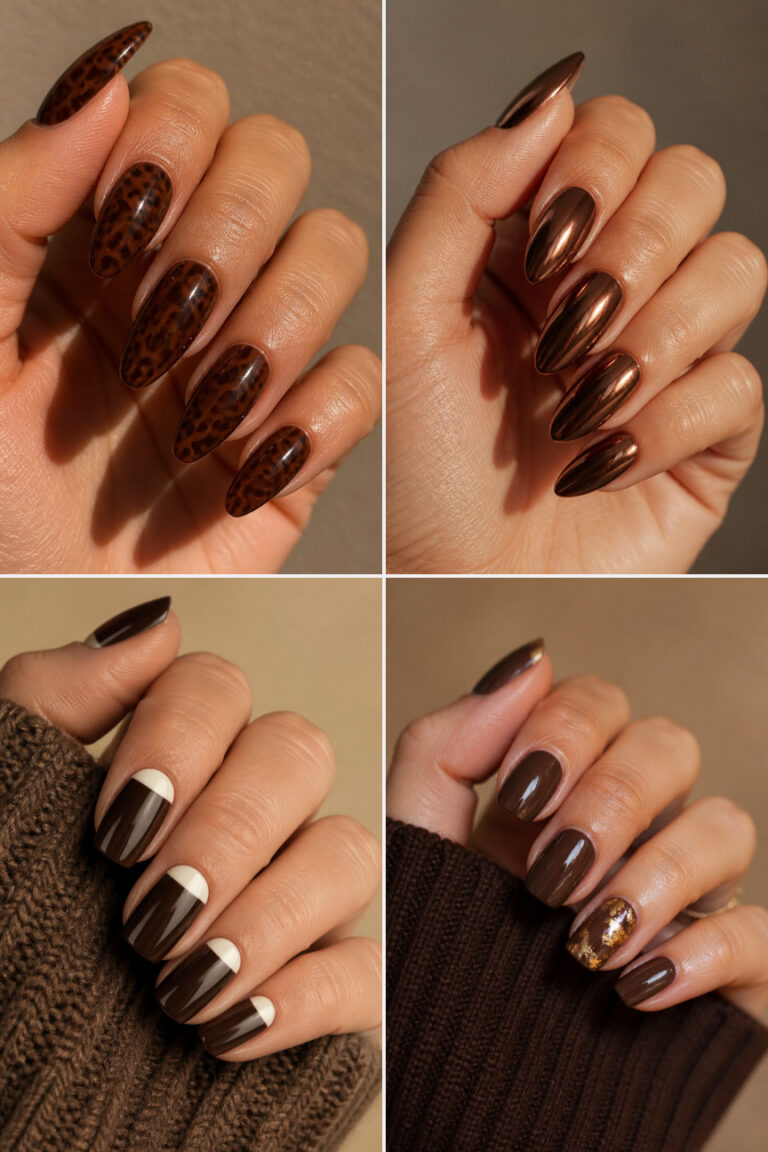 20 Chocolate Brown Nail Designs