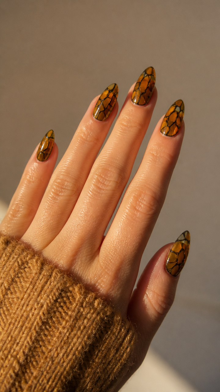 Amber Stained Glass Look
