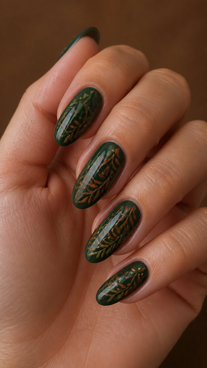 Autumn Vine Nail Art