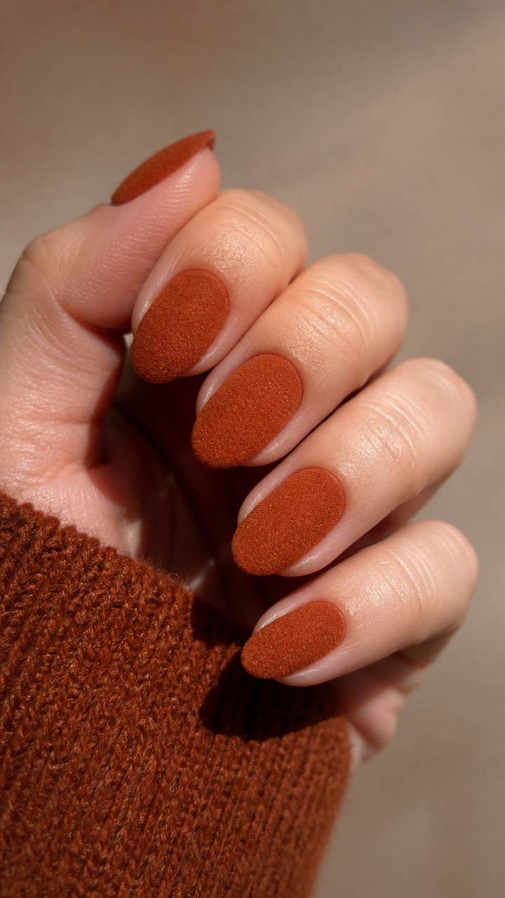 Burnt Orange Velvet Touch