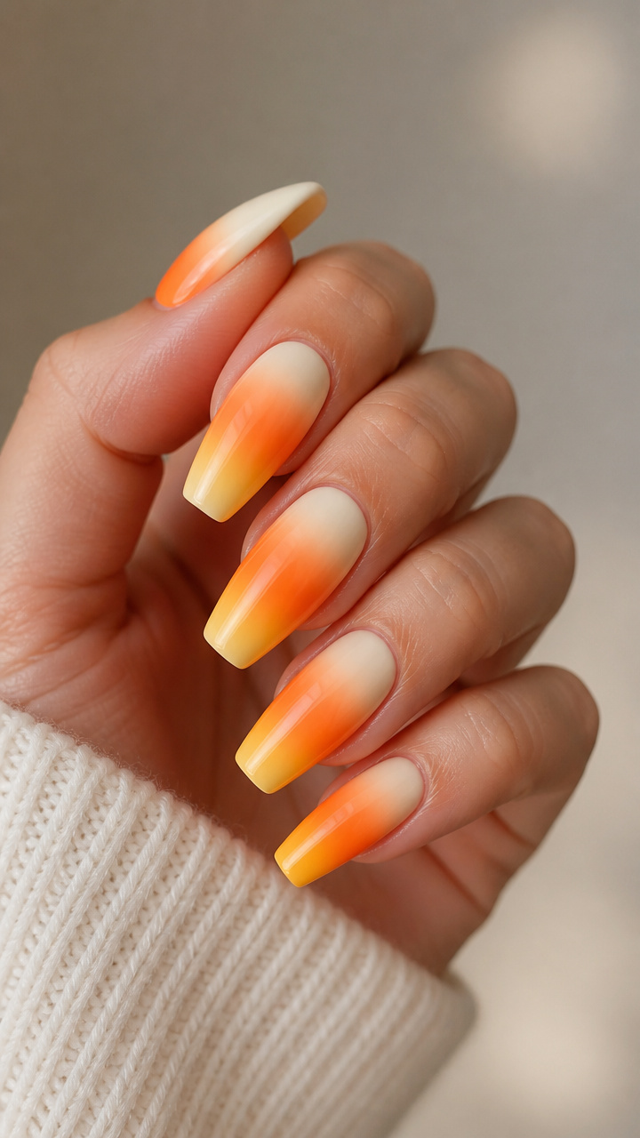Candy Corn Ombre Fade
