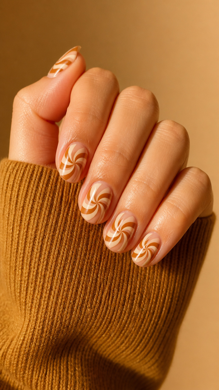Caramel & Cream Pinwheel Art