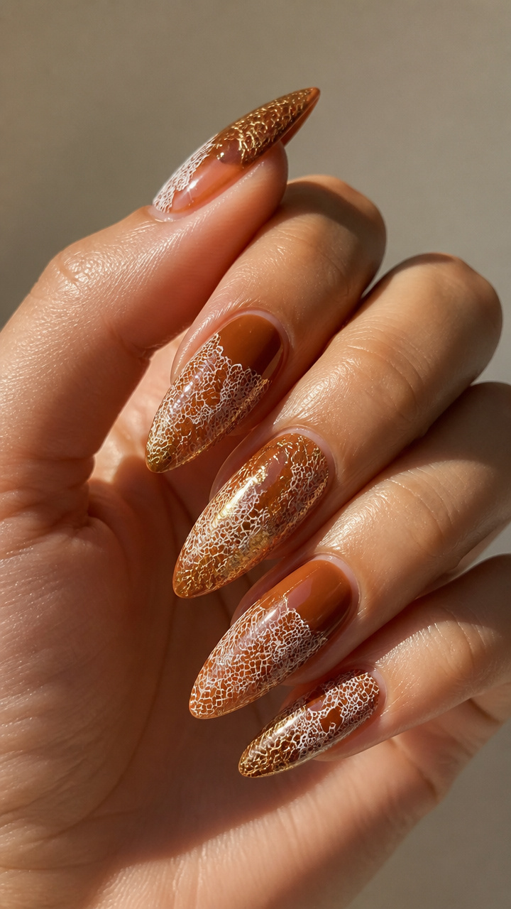 Caramel Lace Overlay