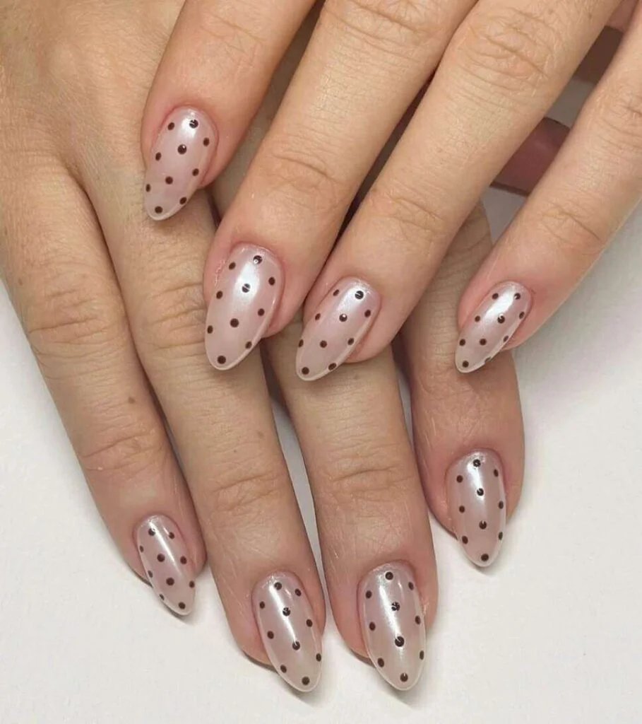 Chocolate Dot Nails