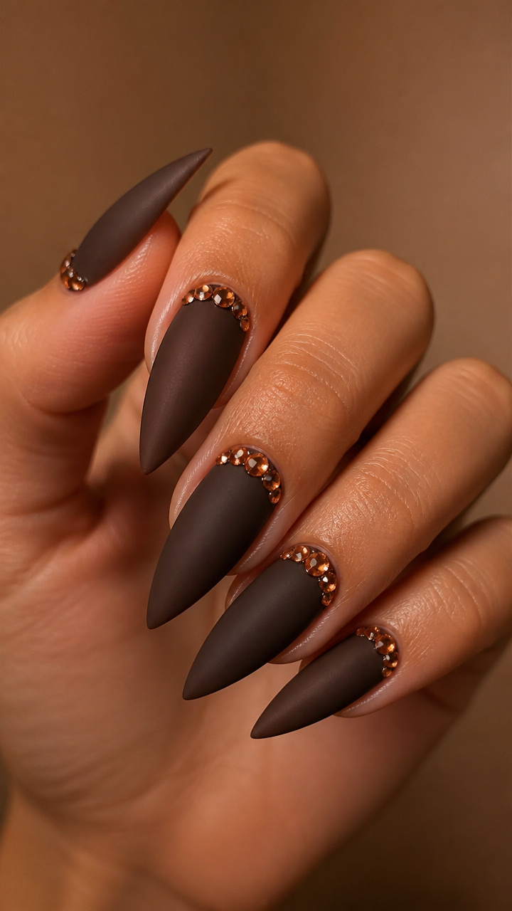 Chocolate Truffle Rhinestone Accent