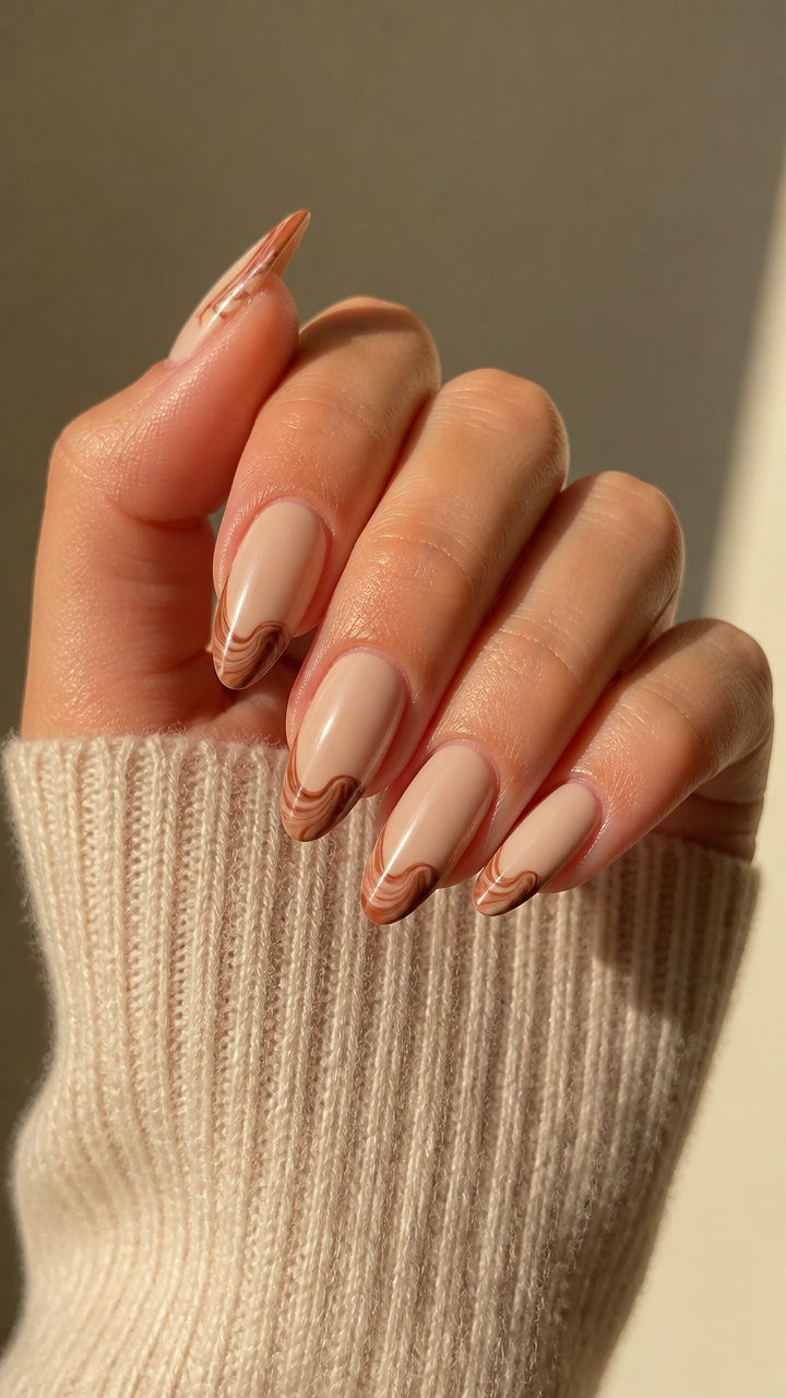 Cinnamon Swirl French Tips