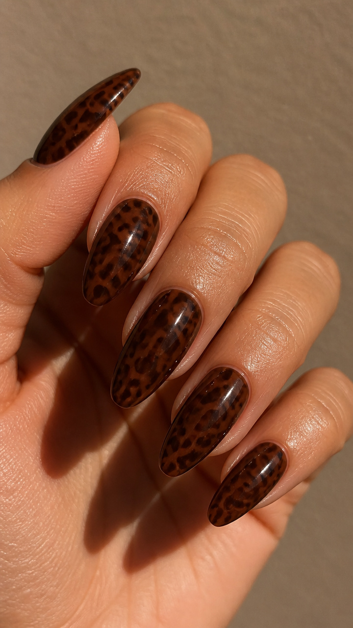 Dark Chocolate Leopard Print
