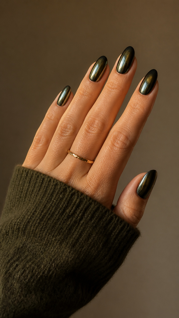 Dark Moss Chrome Shine