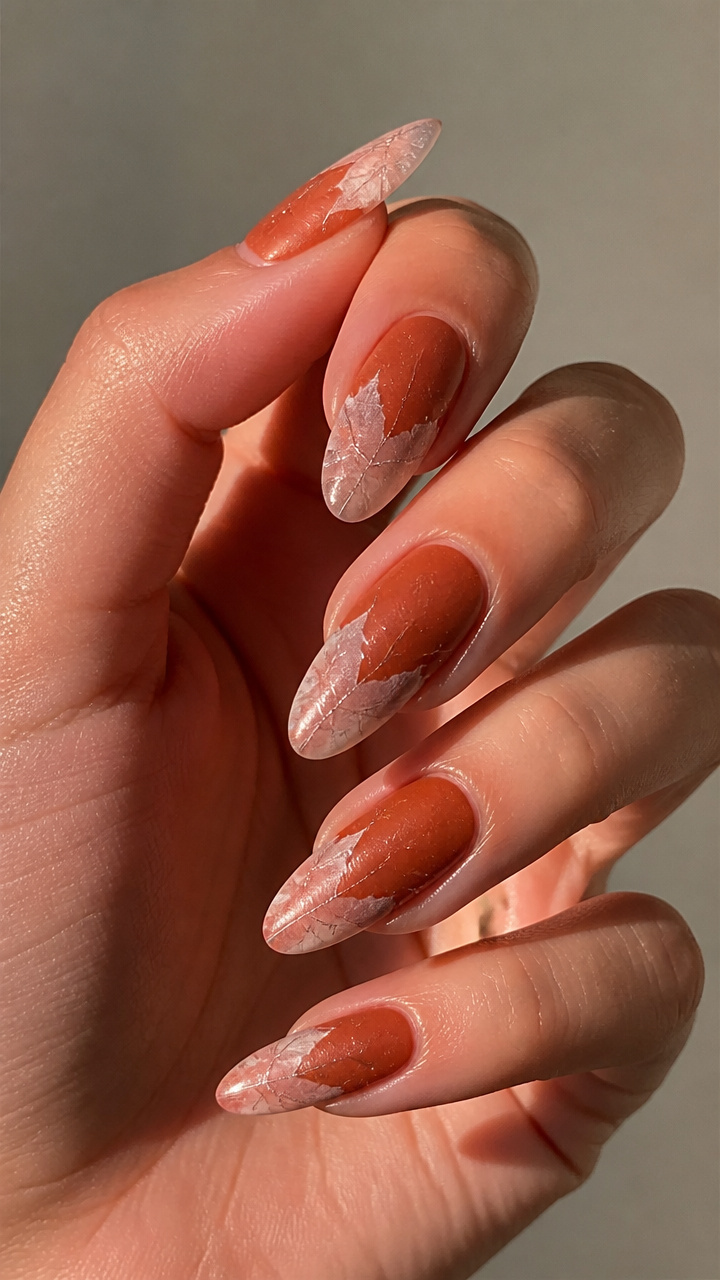 Frosted Maple Nail Art