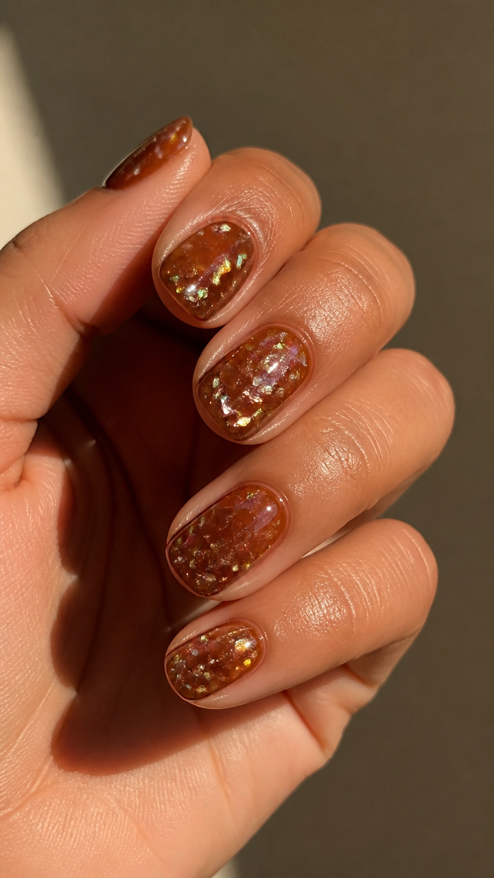 Hazelnut Crushed Glass Effect