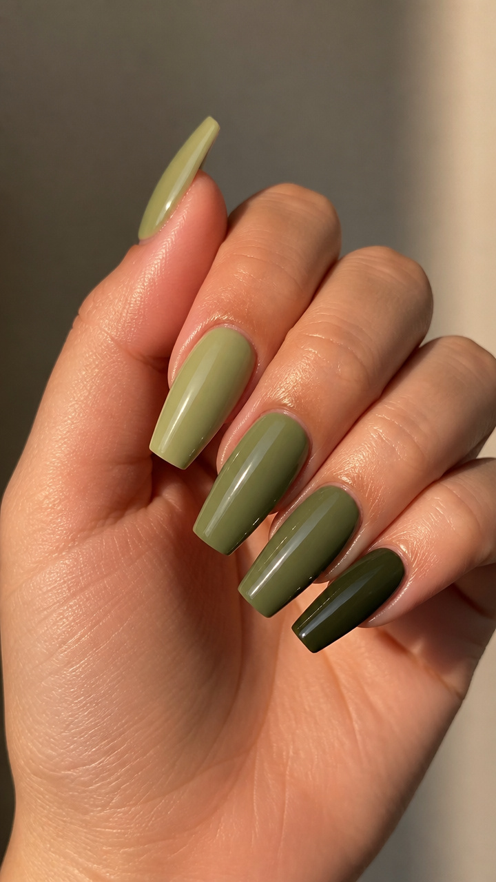 Layered Olive Tonal Ombré