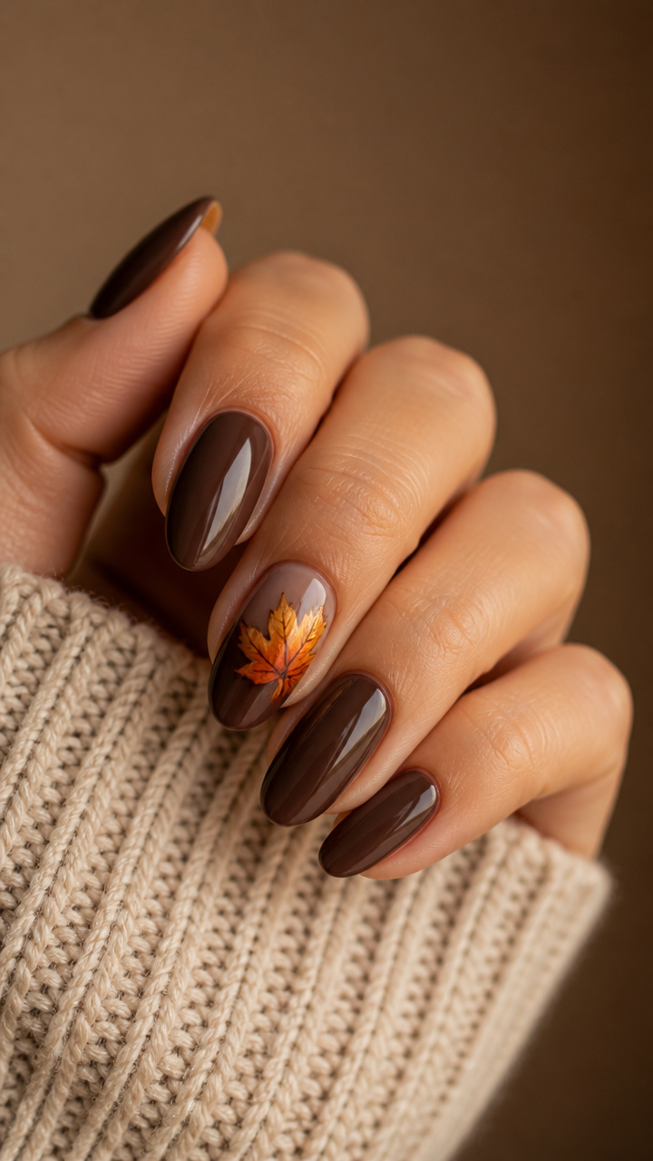 Maple Leaf Accent Nail