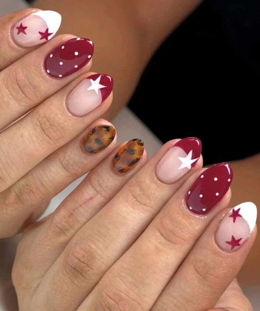 Maroon with Stars and Tortoiseshell