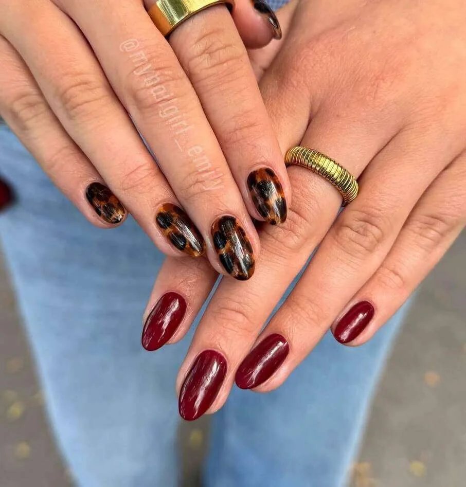 Maroon with Tortoiseshell Accents