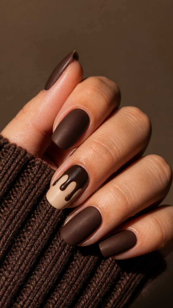Matte Chocolate Drip Accent