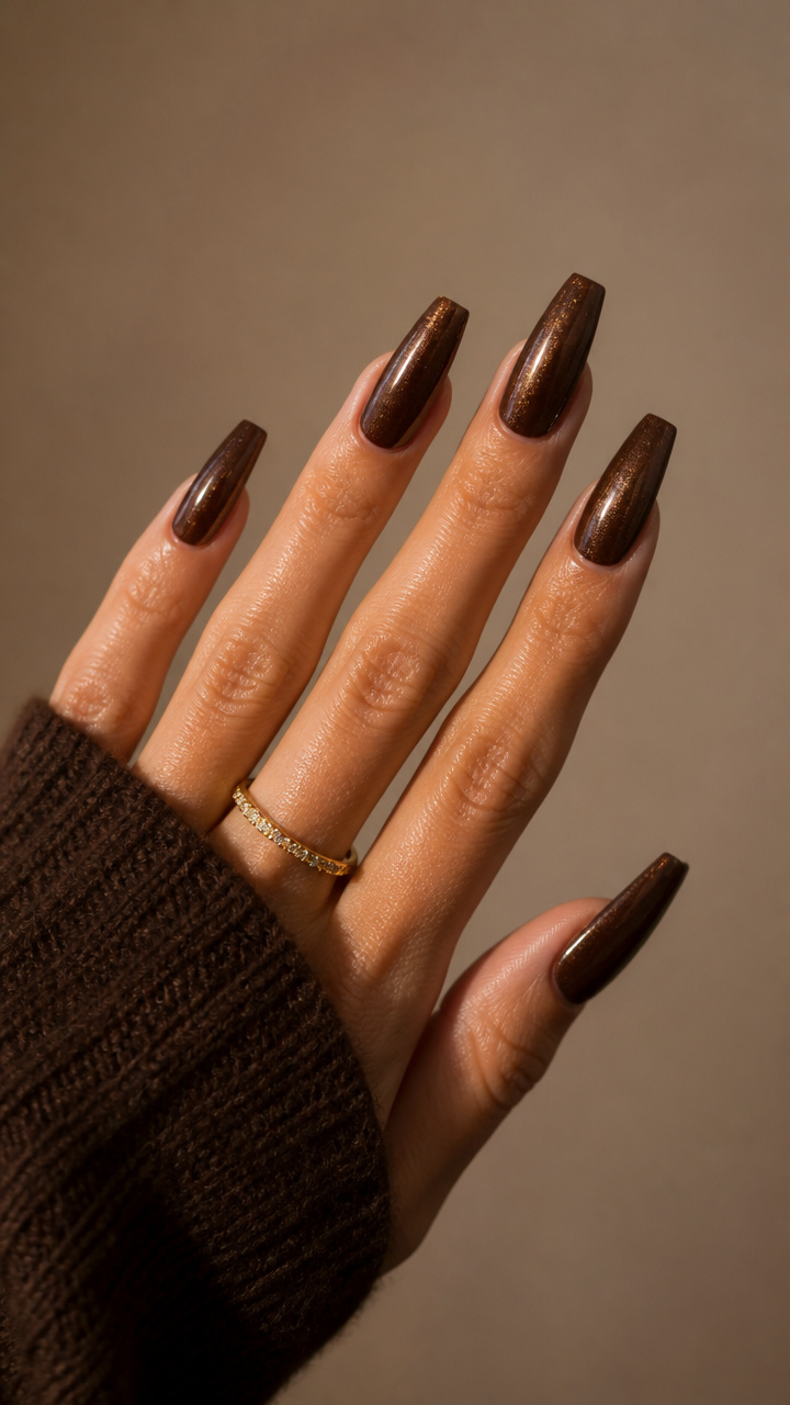 Mocha Shimmer Coffin