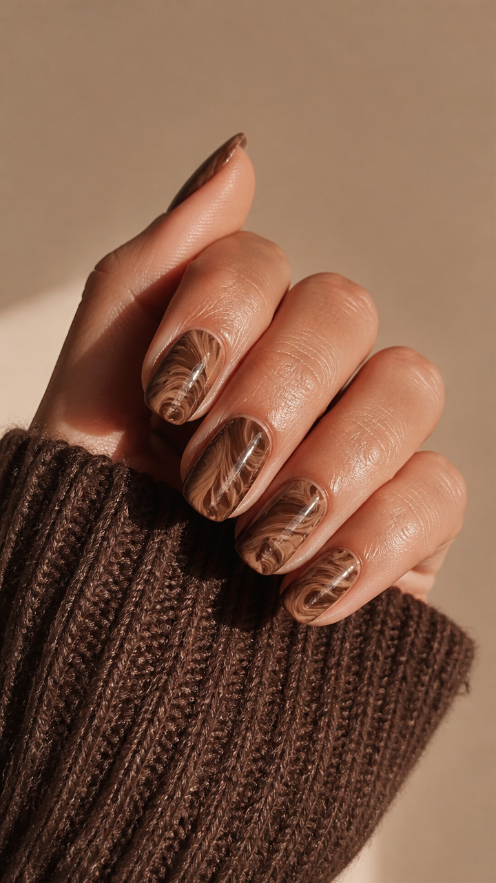 Mocha Swirl Marbling