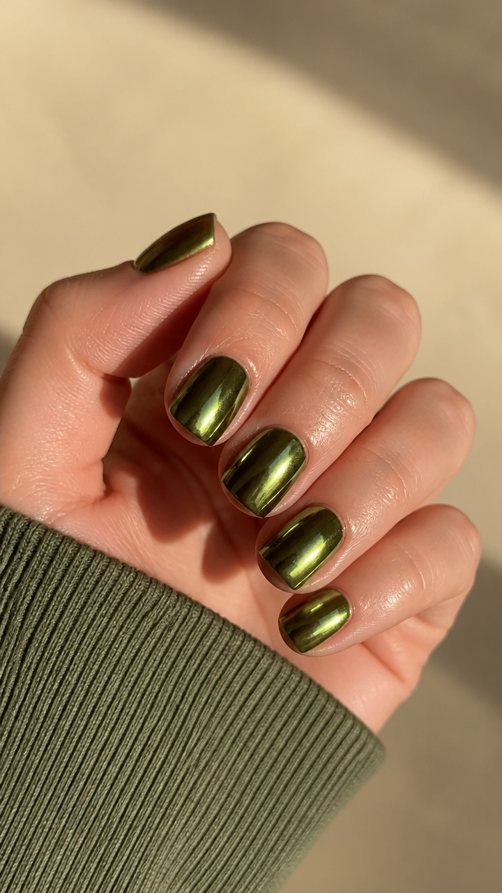 Olive Chrome Mirror Finish