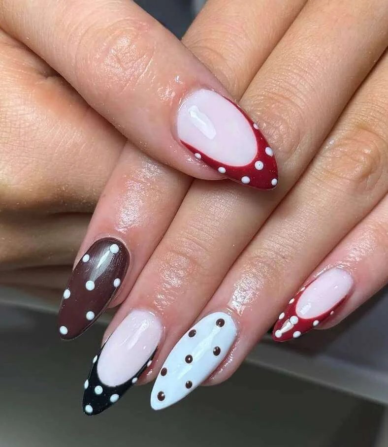 Polka Dot French Tips
