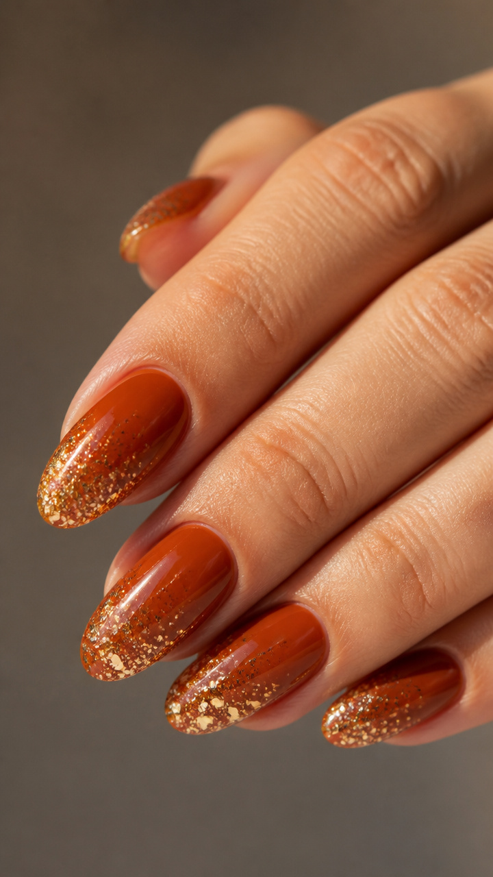 Rust Glitter Gradient