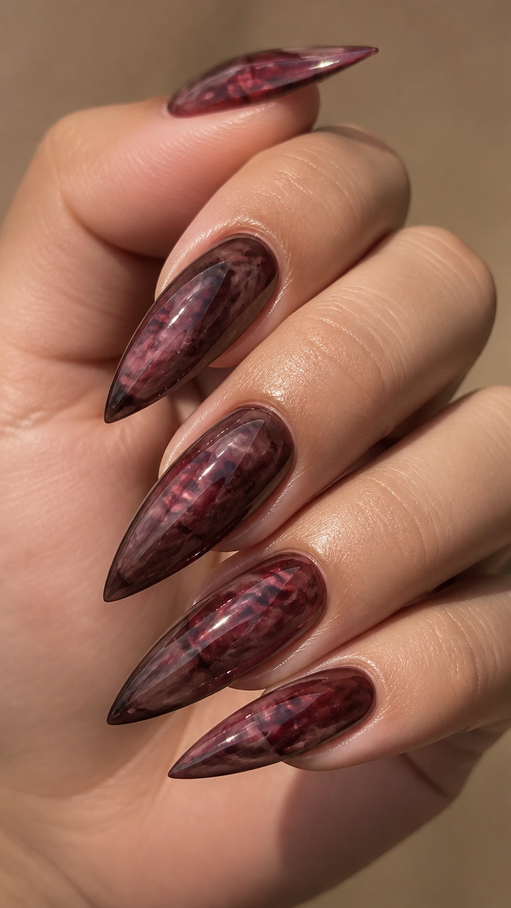 Smoky Burgundy Glass Effect