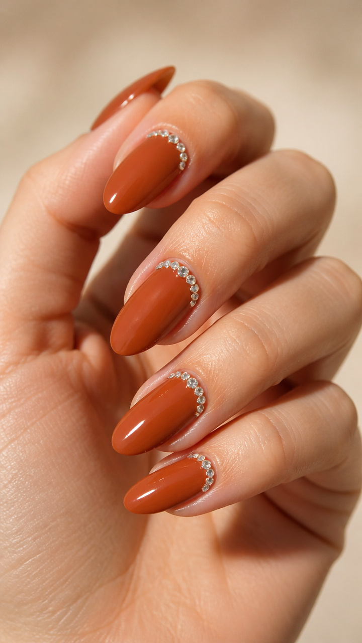 Terracotta Rhinestone Border