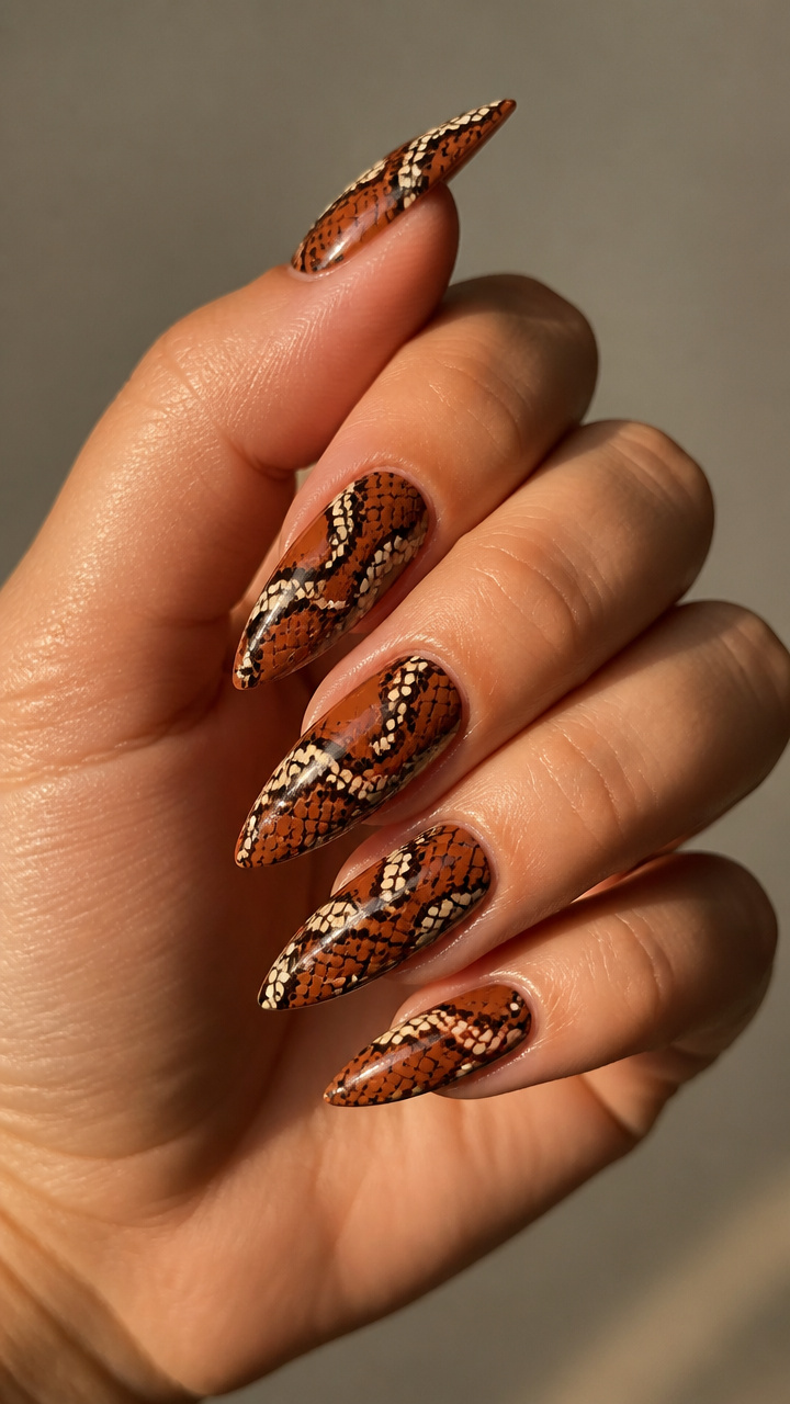 Terracotta Snake Print