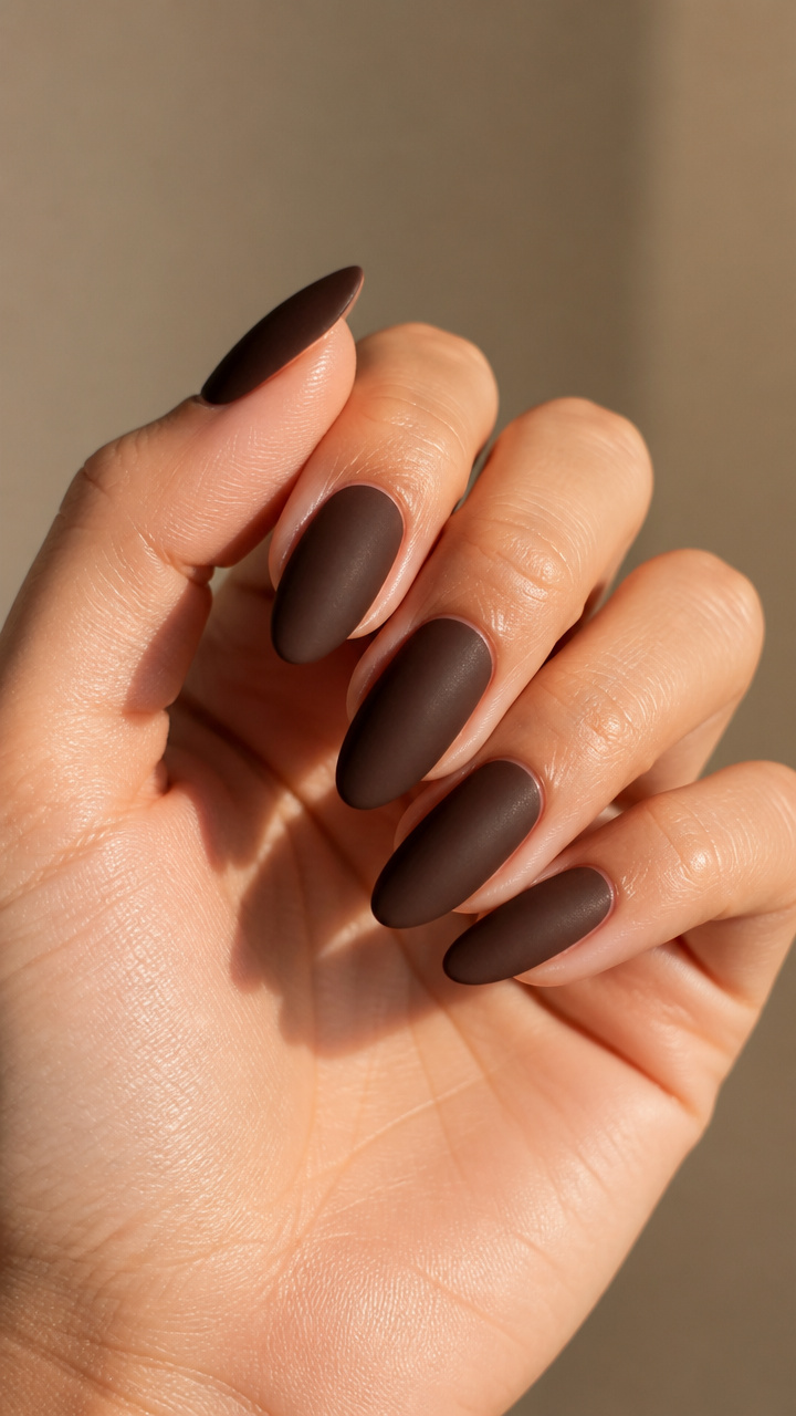 Velvet Cocoa Matte Manicure