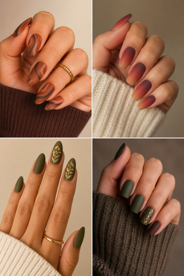 15 Matte Thanksgiving Nail Designs That Are Trending This Fall