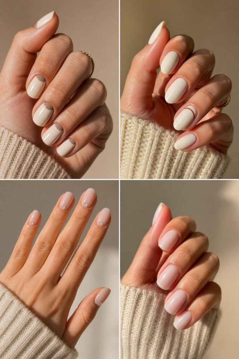 15 Milky Neutral Thanksgiving Nails for a Minimalist Fall Look