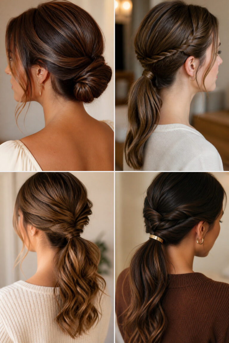 15 Twisted Low Ponytail Ideas Perfect for Thanksgiving Dinner