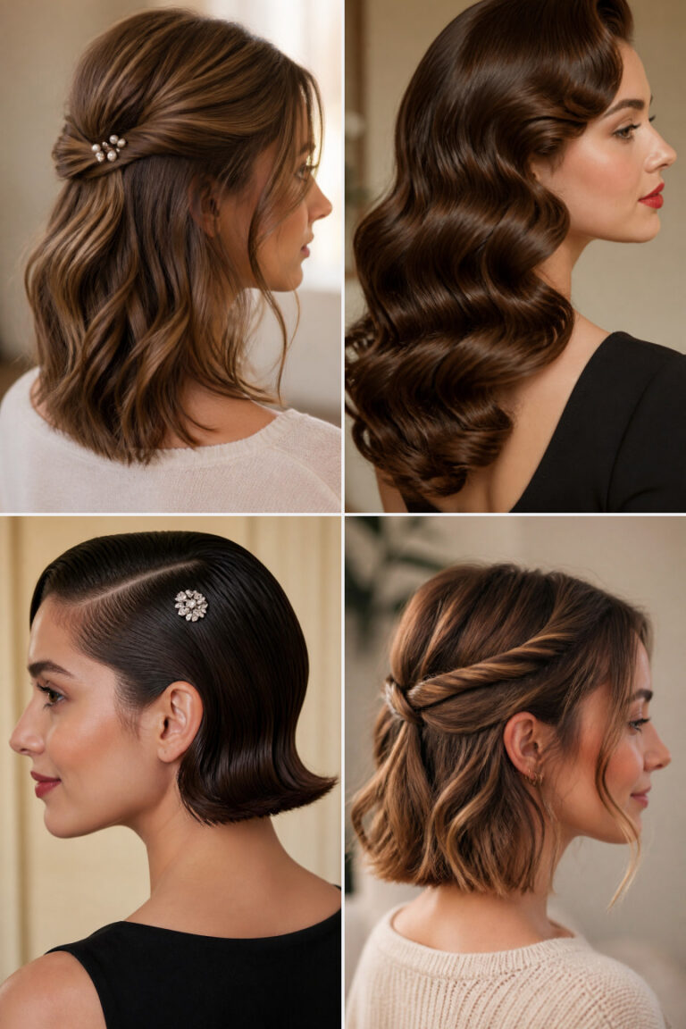 21 Christmas Hairstyles for Short Hair That Are Easy to Recreate