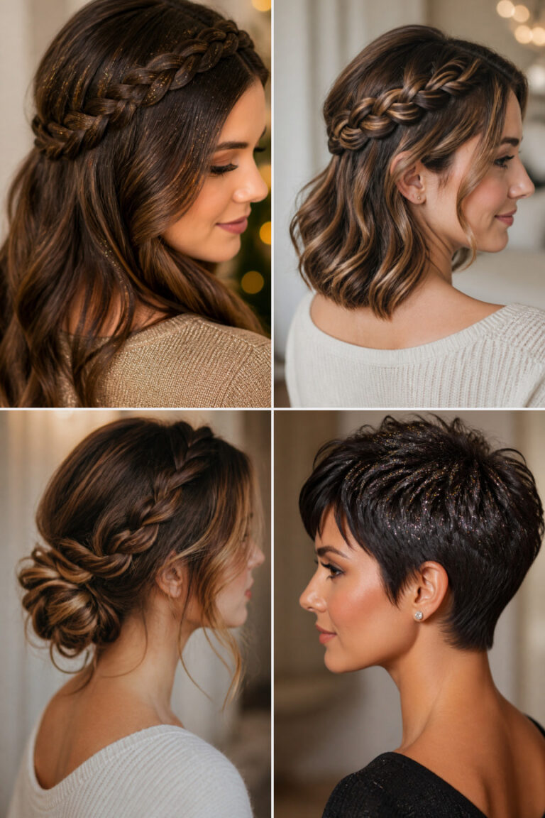 21 Easy Christmas Hairstyles for Holiday Parties, Family Photos, and Dinner