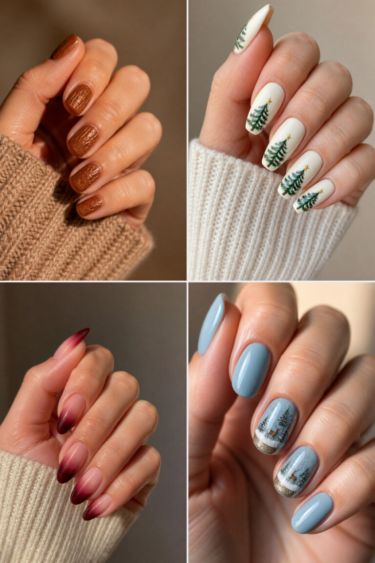 21 Elegant Christmas Nail Designs for Holiday Parties and Christmas Dinner