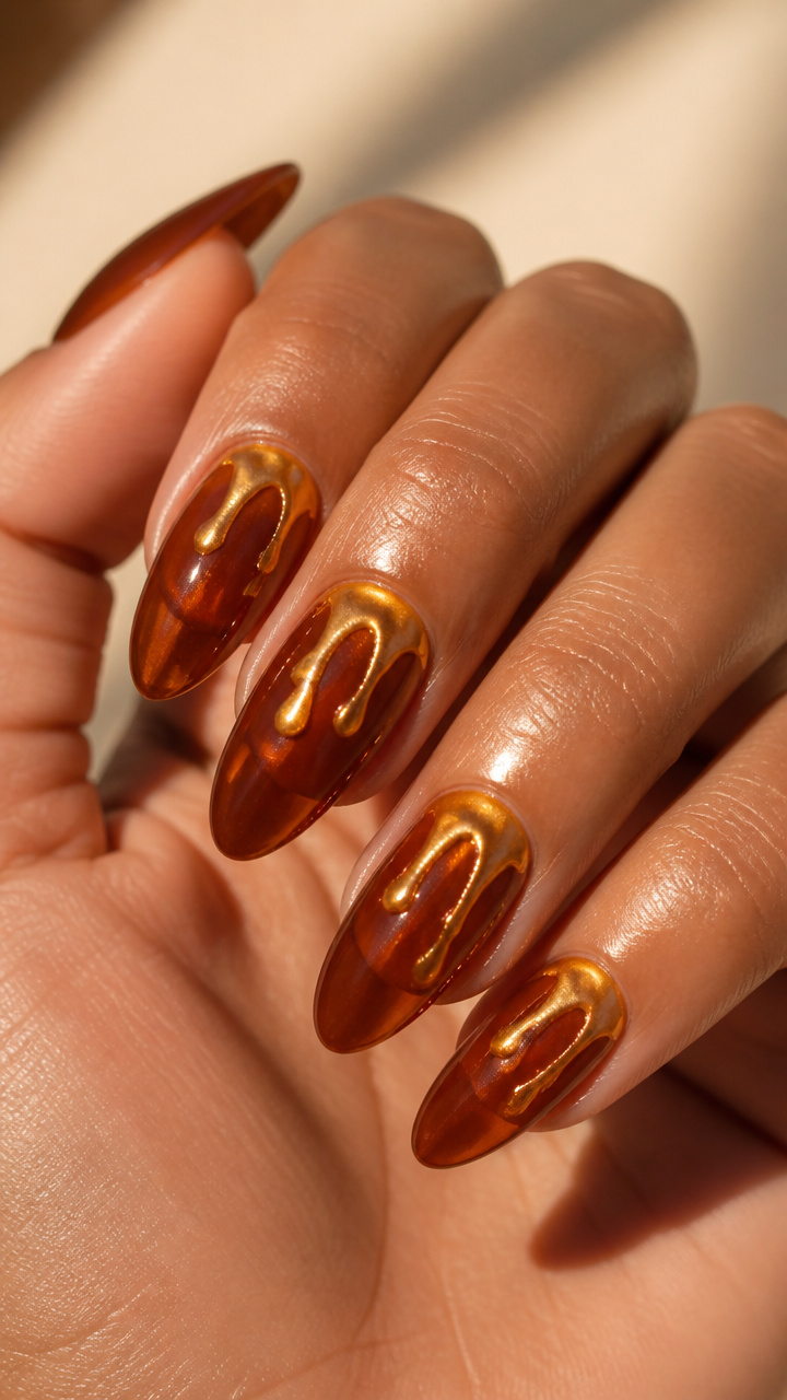Amber Honey Drip Design