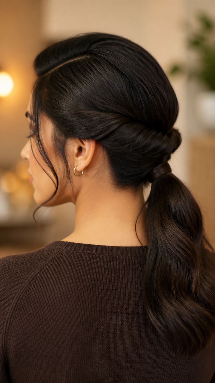 Asymmetrical Twist with Deep Side Part