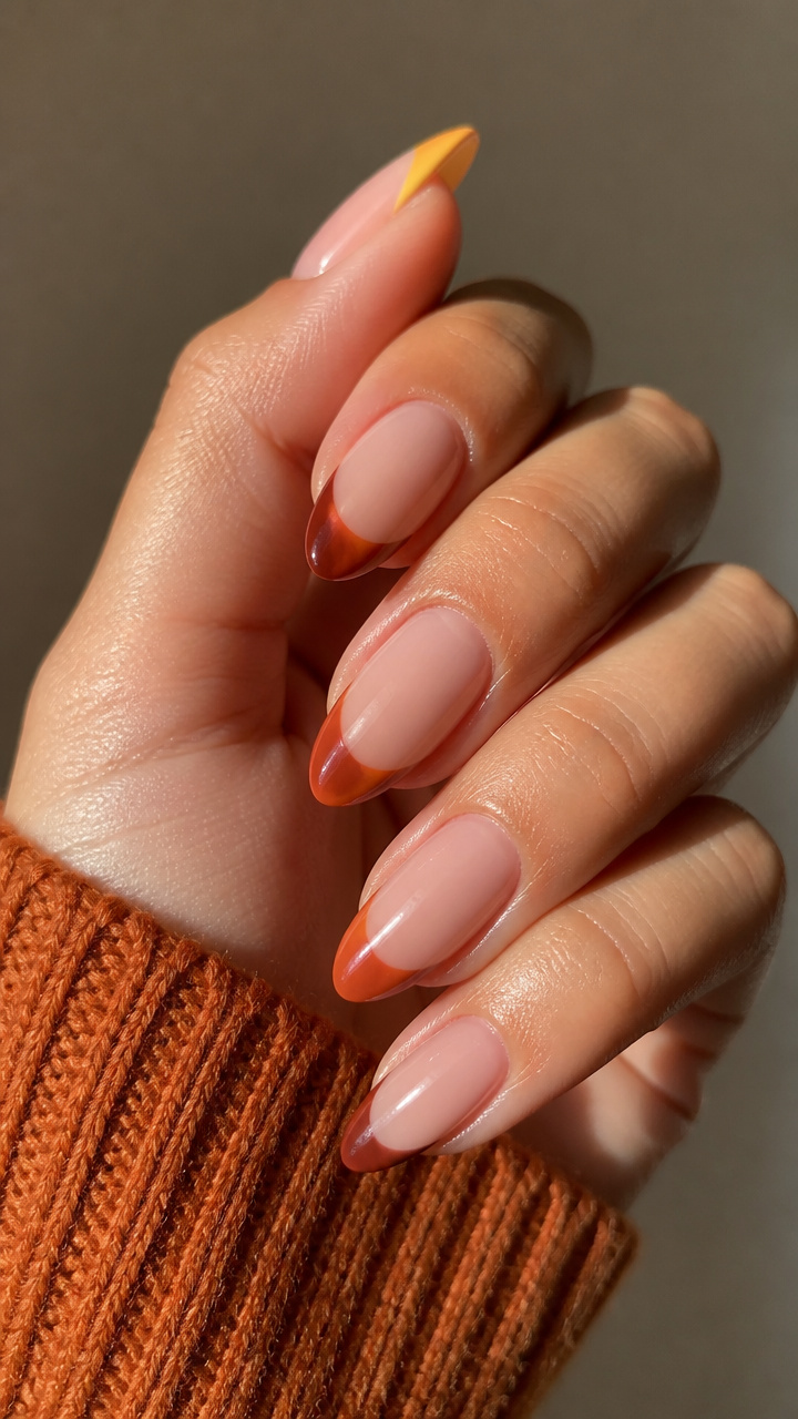Autumn Sky French Tips